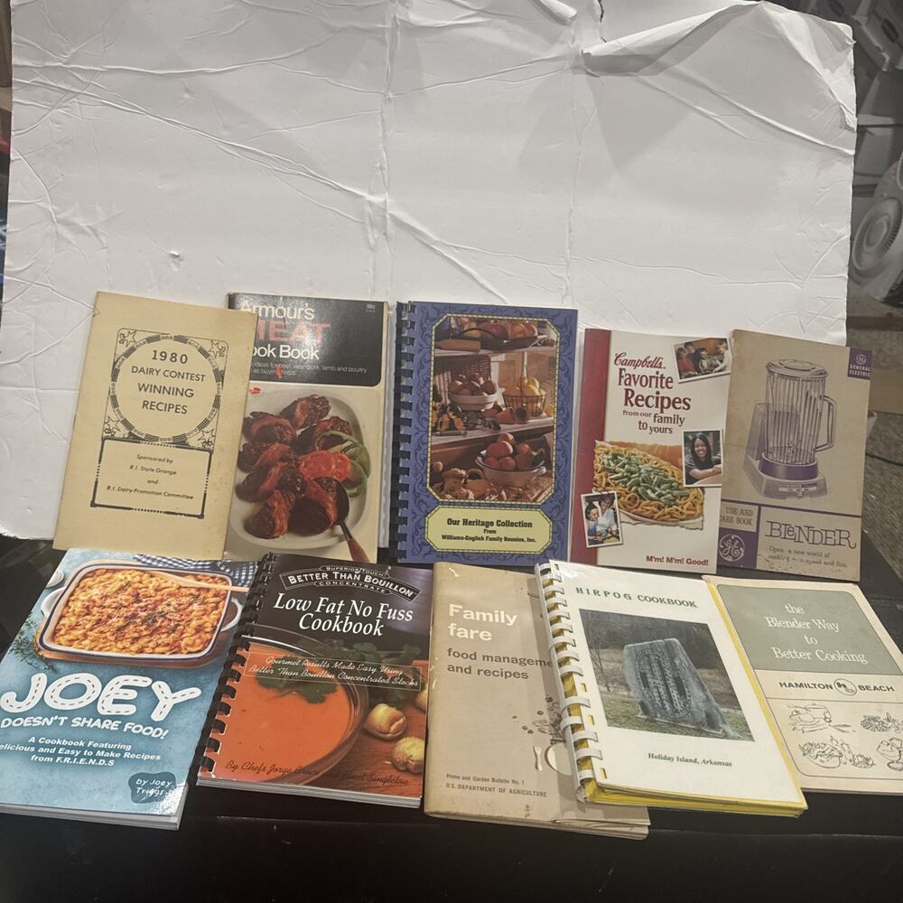 Lot of 10 Vintage Community Family Cookbooks Recipes Spiral Bound Regional